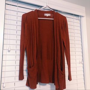 burnt orange cardigan